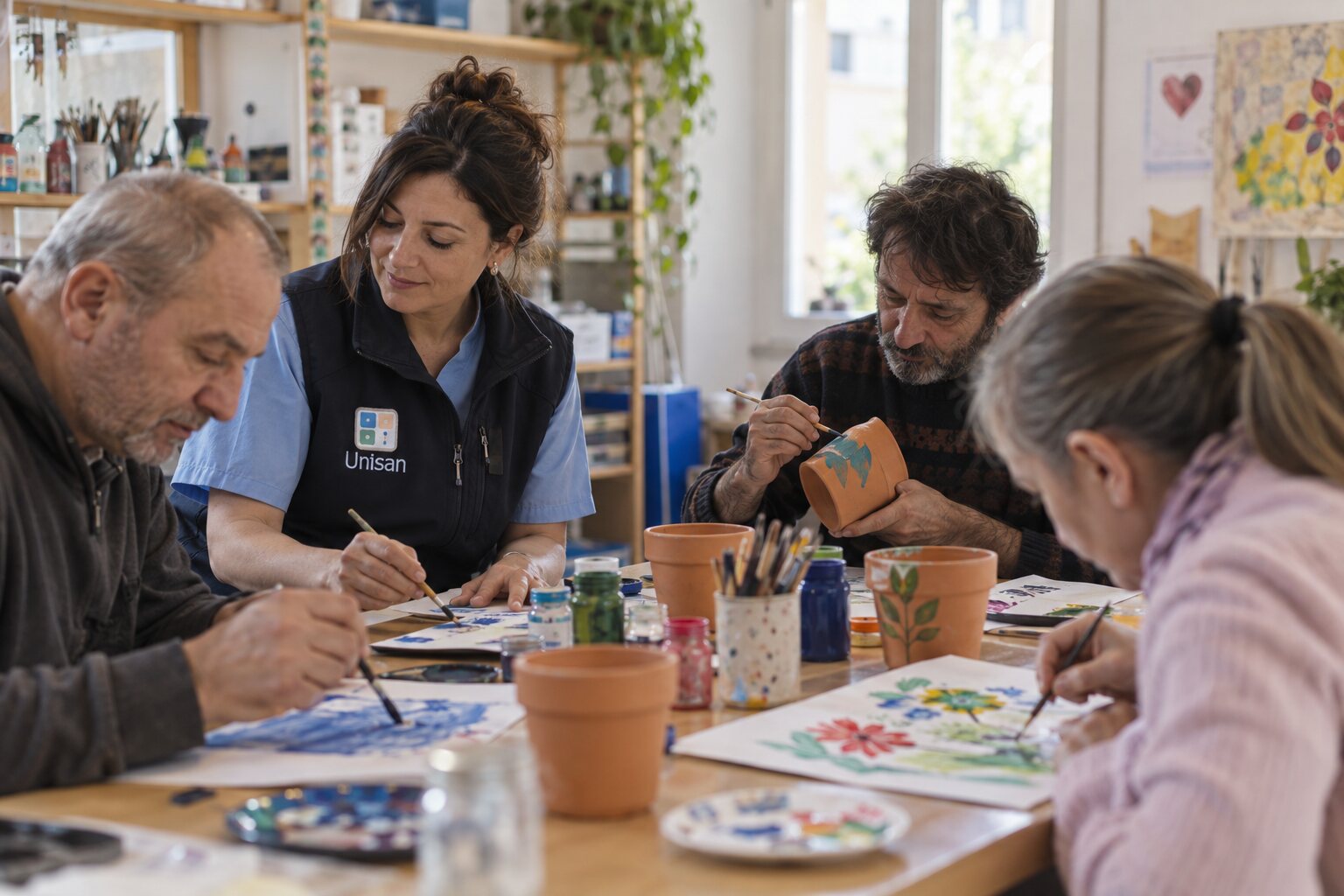 Laboratorio socio-riabilitativo con un educatore Unisan